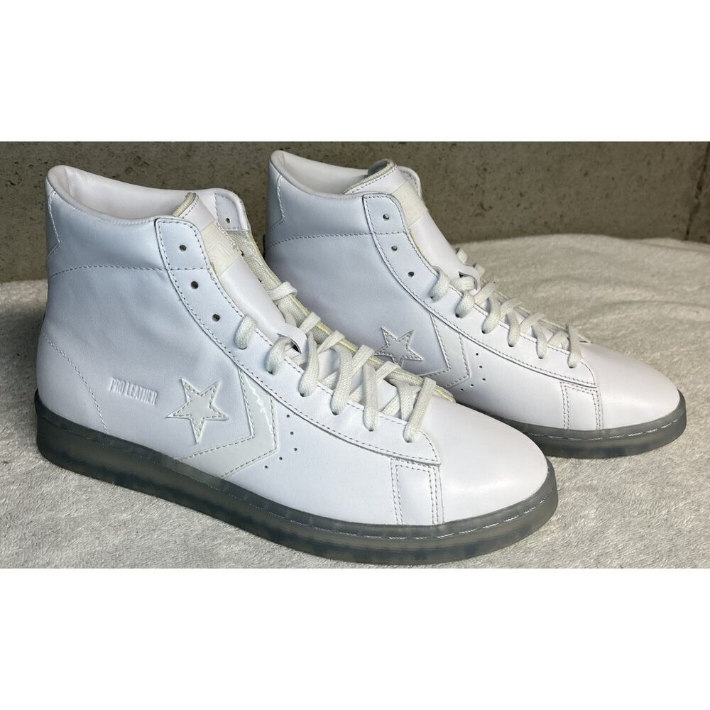 Converse Pro Leather Hi "Black Ice" White/White/Clear 169502C US Mens 11.5 Shoes - Picture 3 of 8